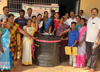 ಸಂಪಾಜೆ: ಗ್ರಾಮ ಪಂಚಾಯತ್ ನಿಂದ ನೀರಿನ ಟ್ಯಾಂಕ್ ವಿತರಣೆ