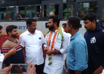ಕಲ್ಲುಗುಂಡಿಯಲ್ಲಿ ಮಹಮ್ಮದ್ ನಲಪಾಡ್ ಗೆ ಸ್ವಾಗತ