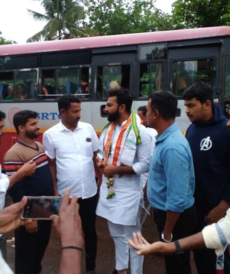 ಕಲ್ಲುಗುಂಡಿಯಲ್ಲಿ ಮಹಮ್ಮದ್ ನಲಪಾಡ್ ಗೆ ಸ್ವಾಗತ