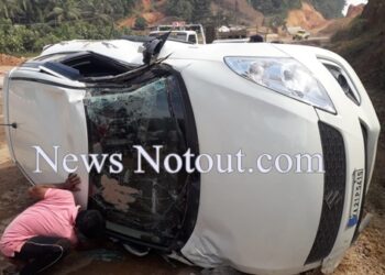 ಗೋಳಿತ್ತೊಟ್ಟು: ಚಲಿಸುತ್ತಿದ್ದ ಕಾರು ಹಠಾತ್ ಪಲ್ಟಿ..!