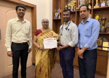 ಕೆವಿಜಿ ಮೆಡಿಕಲ್ ಕಾಲೇಜ್ : ಡಾ.ಪ್ರಮೋದ್ ಪೂಜಾರ್ ಗೆ ಅತ್ಯುತ್ತಮ ಪೋಸ್ಟರ್ ಪ್ರಸ್ತುತಿ ಅವಾರ್ಡ್