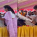 ಸಂಸದೆಯ ಸೀರೆಗೆ ಬೆಂಕಿ: ವಿಡಿಯೋ ವೈರಲ್ !