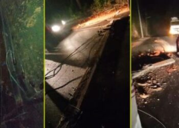 ಮೂರು ವಿದ್ಯುತ್ ಕಂಬಗಳಿಗೆ ಡಿಕ್ಕಿ ಹೊಡೆದ ಅಪರಿಚಿತ ವಾಹನ:ಚಾಲಕ ಪರಾರಿ,ಅಂದಾಜು 70 ಸಾವಿರ ನಷ್ಟ