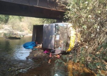 ಚಾರ್ಮಾಡಿಯಲ್ಲಿ ಕಂದಕಕ್ಕೆ ಉರುಳಿದ ಗೂಡ್ಸ್ ವಾಹನ, ಇಬ್ಬರಿಗೆ ಗಾಯ